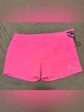 Under Armour Hot Pink Athletic Shorts with Side Drawstring